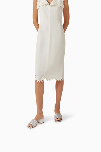 حذاء باروكو مفتوح من الخلف جلد لامع مجدول بملمس ستان