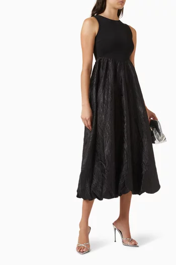 Yasviro Bubble-hem Dress in Jacquard