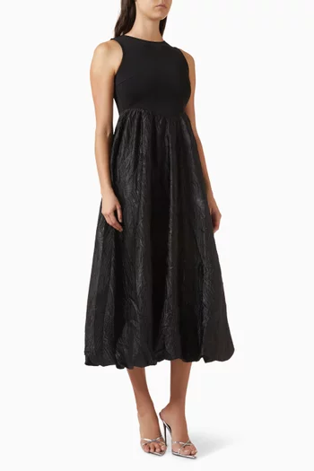 Yasviro Bubble-hem Dress in Jacquard