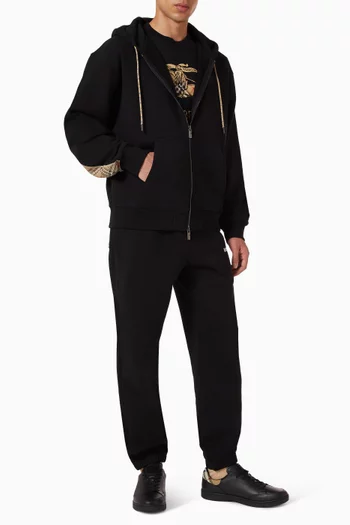 Check Zip Hoodie in Cotton