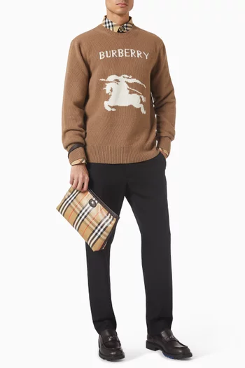 Highlands Check Pouch in Canvas