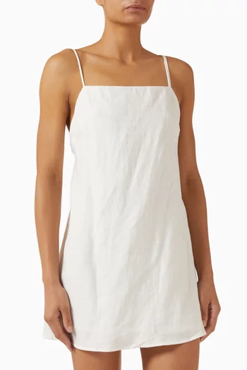 Faye Mini Dress in Linen