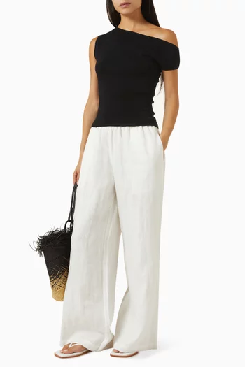 Faye Wide-leg Pants in Linen