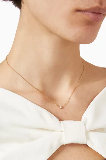 قلادة بدلاية بشعار الماركة مرصعة بالكريستال فضة إسترلينية مطلية ذهب عيار 18