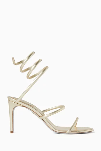 صندل كليو بكعب 80 مم جلد لامع