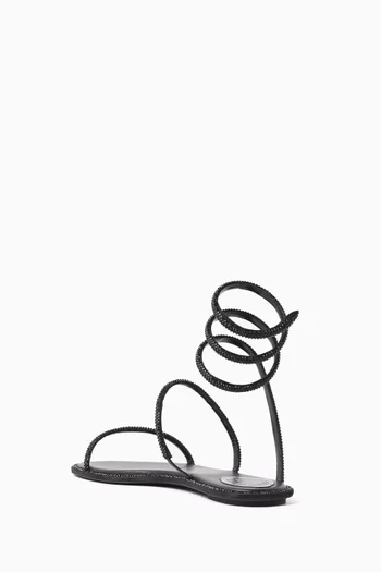 حذاء كليو بكعب مسطح ستان