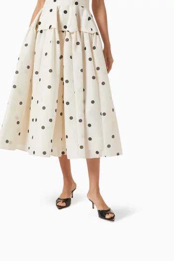 حذاء إيل مفتوح من الخلف بكعب 55 مم جلد لامع