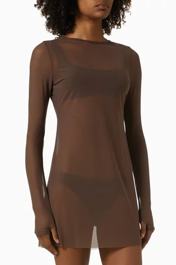 فستان جيزيل قصير قماش شبكي