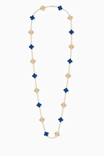 قلادة ألامبرا بإصدار محدود مزينة بعشرين حلية ذهب أصفر عيار 18 ‏غير مستعملة