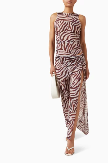 بلوزة كلوديا بلا أكمام قماش شبكي