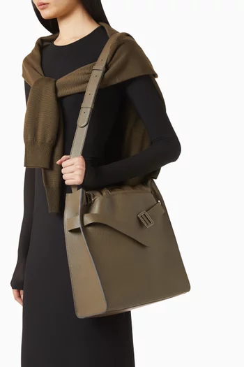 حقيبة يد سكرانشي جلد عجل