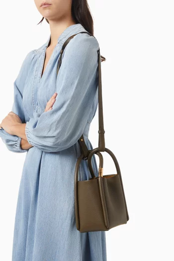 حقيبة لوتس 14 بيد علوية جلد عجل