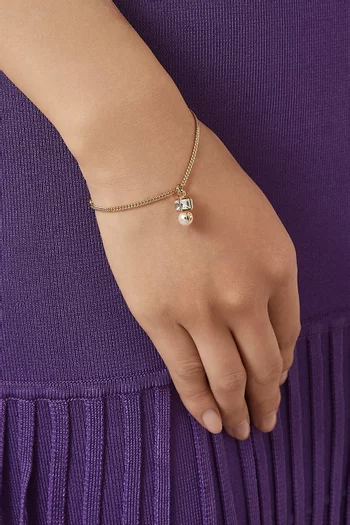 JC Pearl Cube Bracelet in Metal
