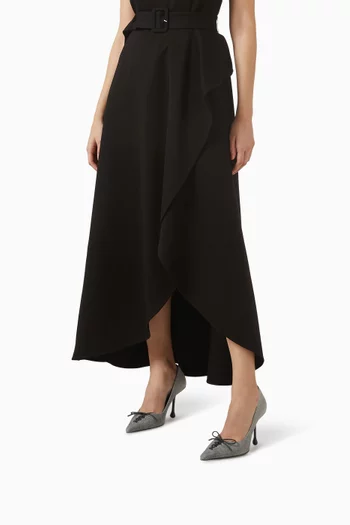 حذاء كلاسيك سكارليت بكعب 95 مم قطن تويل