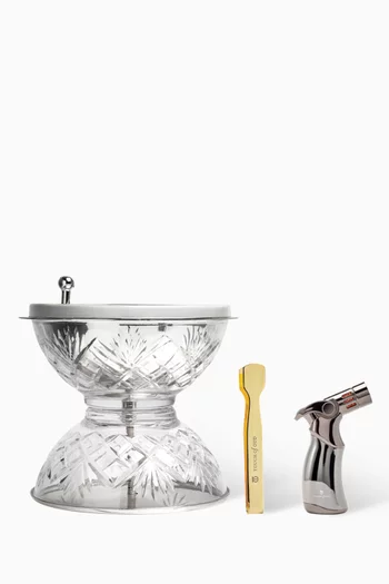 مجموعة هدايا عود رويال كريستال فضية، 8 قطع