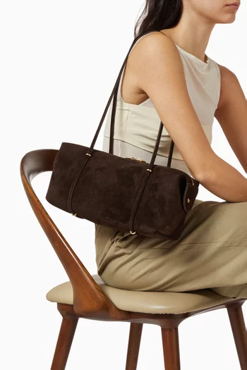 Faye Shoulder Bag in Suede