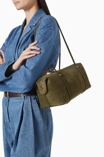 Faye Shoulder Bag in Suede