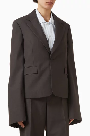 جاكيت بزر واحد صوف