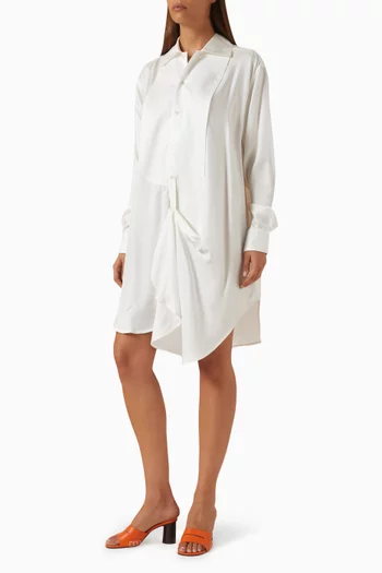 Tuxedo Drape Dress in Silk