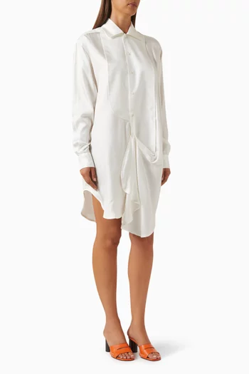 Tuxedo Drape Dress in Silk