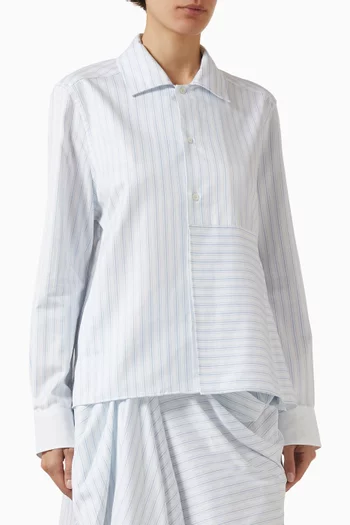 قميص درابيه بتصميم غير متماثل قطن