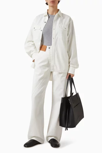 تي شيرت مطرز بمرساة قطن