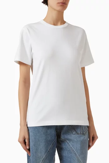 تي شيرت مطرز بمرساة قطن