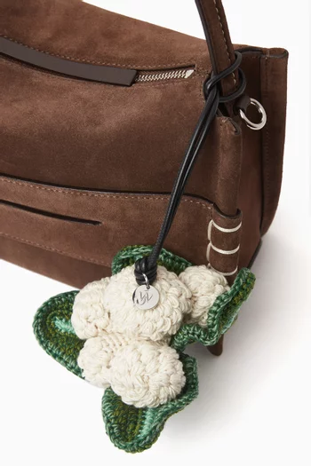 Hand Crochet Cauliflower Bag Charm