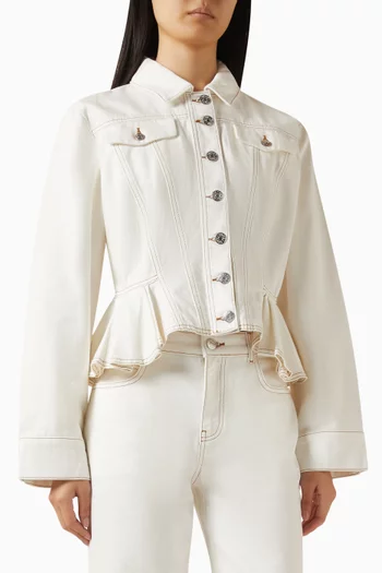 Peplum Jacket in Denim