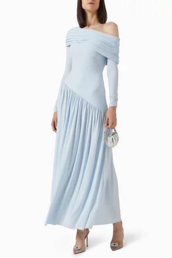 Farah Drape Dress in Jersey
