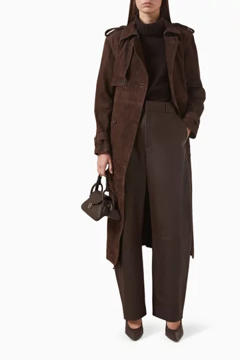 Benedict Trench Coat in Suede