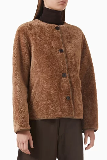 جاكيت لوسين بوجهين فرو وجلد