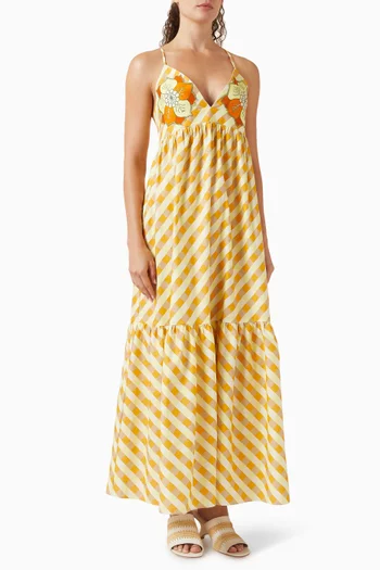 Gingham Slip Dress in Cotton
