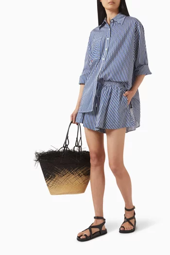 Wide-leg Shorts in Rayon Blend