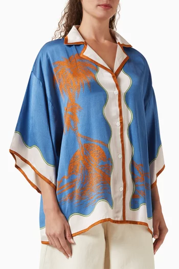 Kauai Printed Shirt in Cotton Voile