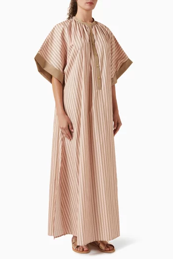 Smocked Maxi Dress in Cotton
