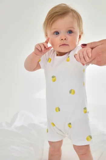 Lemon Summer Romper in Bamboo & Cotton