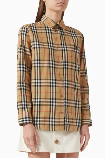 Emma Check-print Shirt in Cotton