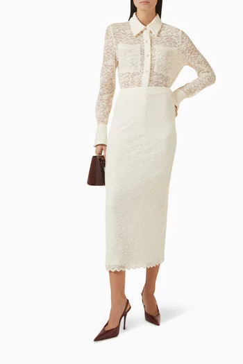 Aura Shirt & Skirt Set in Lace
