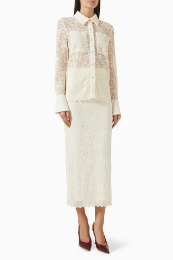 Aura Shirt & Skirt Set in Lace