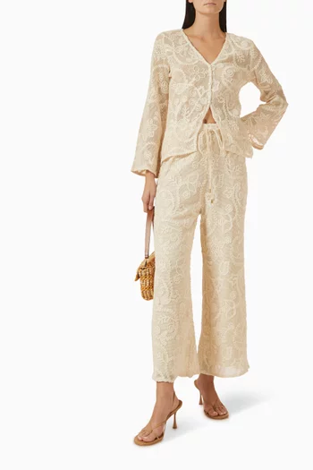 Valentine Top & Pants Set in Lace