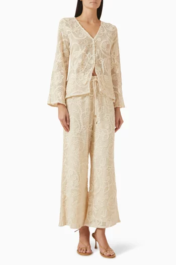 Valentine Top & Pants Set in Lace