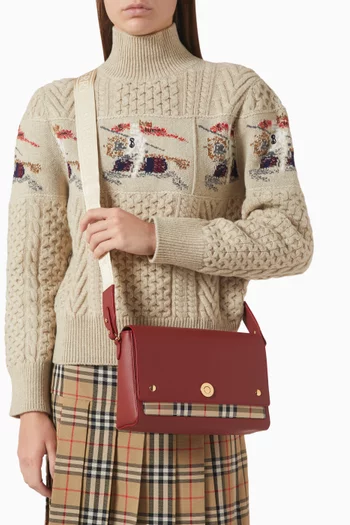 Medium Note Bag in Grained Leather