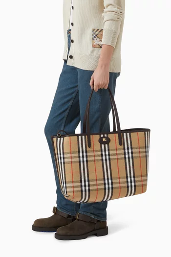 Medium Bloomsburry Reversible Tote Bag in Grainy Leather