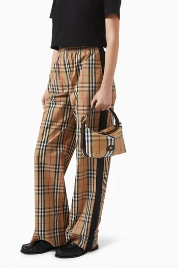 Mini Highlands Shoulder Bag in Check Canvas