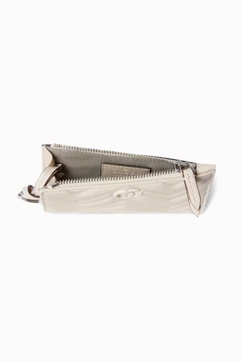 GG Marmont Zip Key Pouch in Nappa Leather