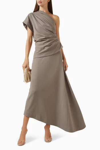 Asymmetric Midi Skirt