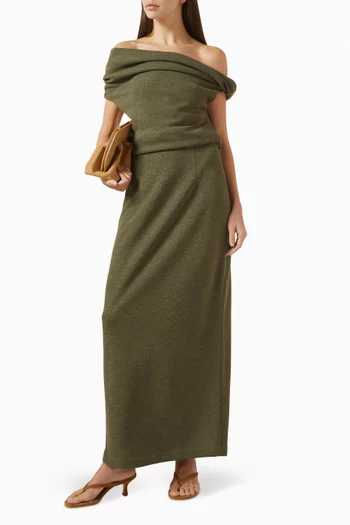 Twist Off-shoulder Top & Skirt Set