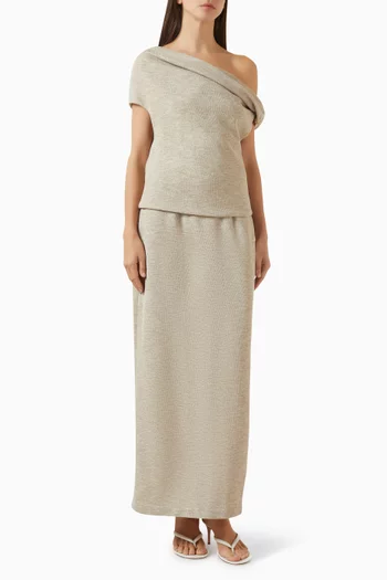 Twist Off-shoulder Top & Skirt Set