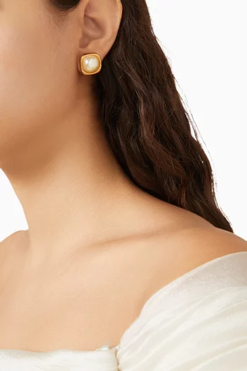 1980s Vintage Faux Pearl Earrings